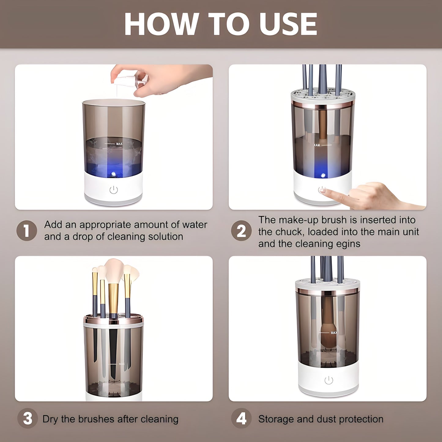 Electric Makeup Brush Cleaner